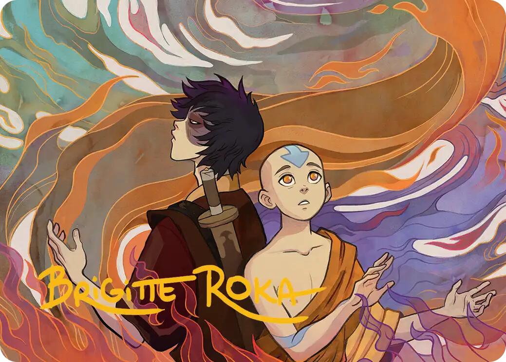 Fated Firepower Art Card (Gold-Stamped Signature) [Avatar: The Last Airbender Art Series] | Tabernacle Games