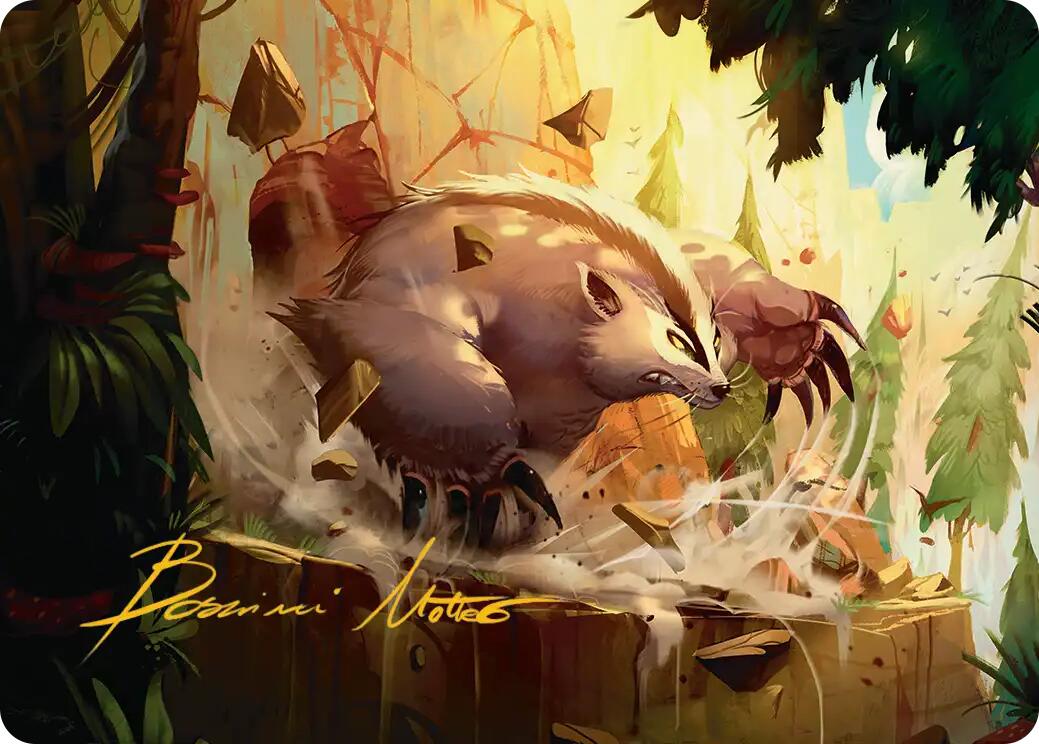 Badgermole Art Card (Gold-Stamped Signature) [Avatar: The Last Airbender Art Series] | Tabernacle Games