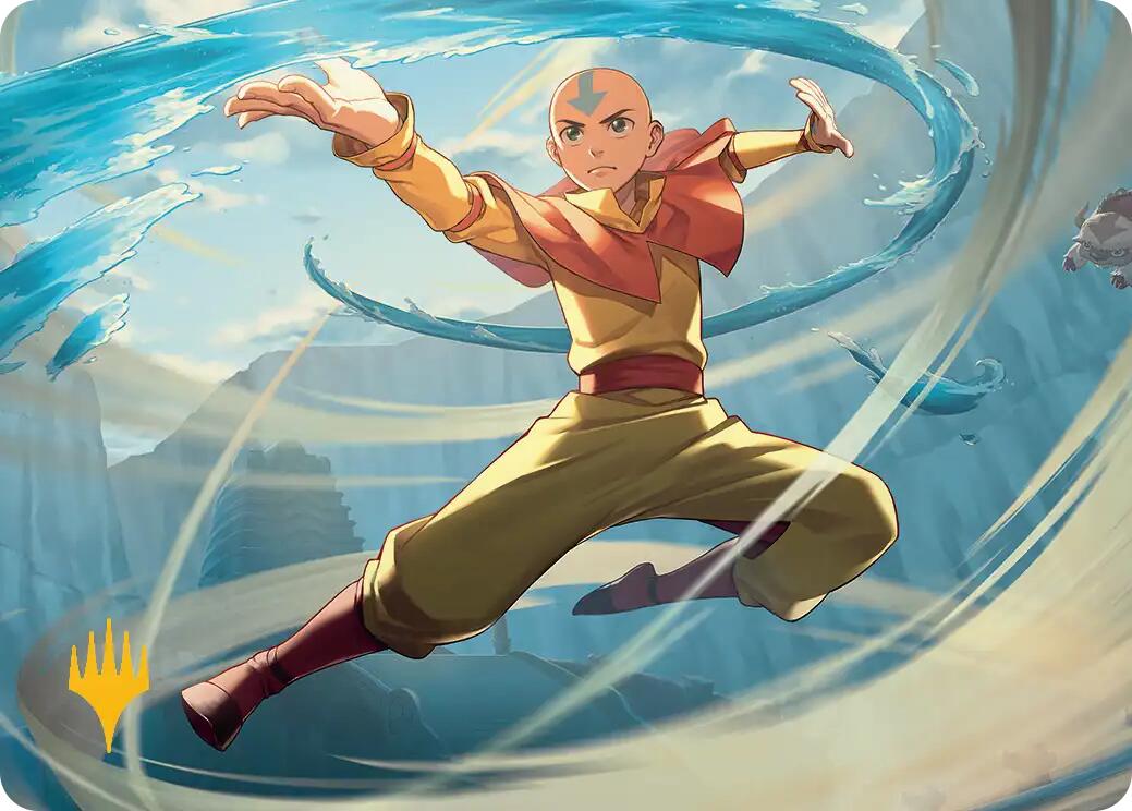 Aang, Swift Savior Art Card (Gold-Stamped Planeswalker Symbol) [Avatar: The Last Airbender Art Series] | Tabernacle Games