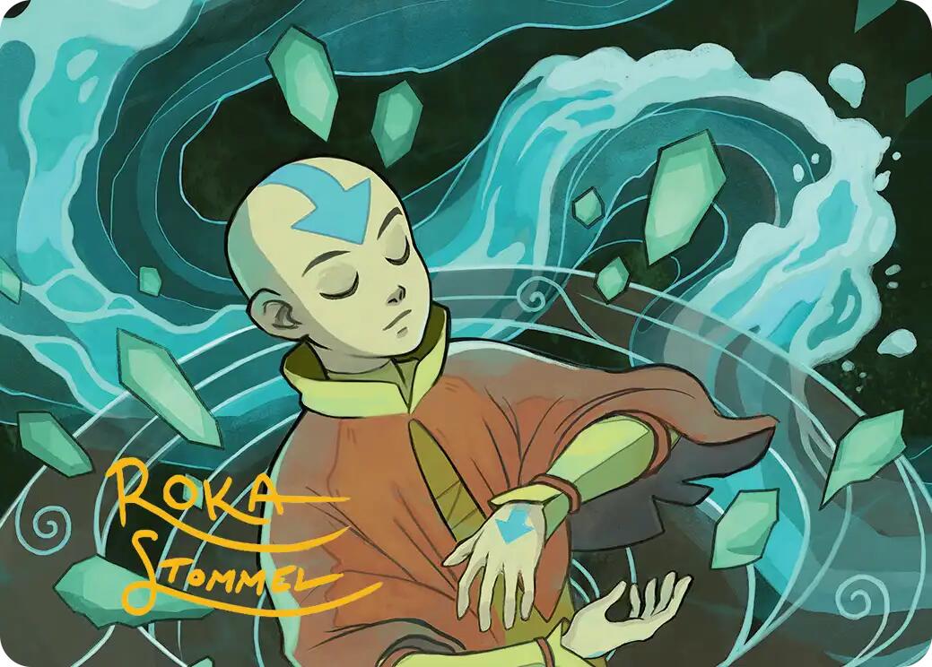 Aang, at the Crossroads Art Card (Gold-Stamped Signature) [Avatar: The Last Airbender Art Series] | Tabernacle Games