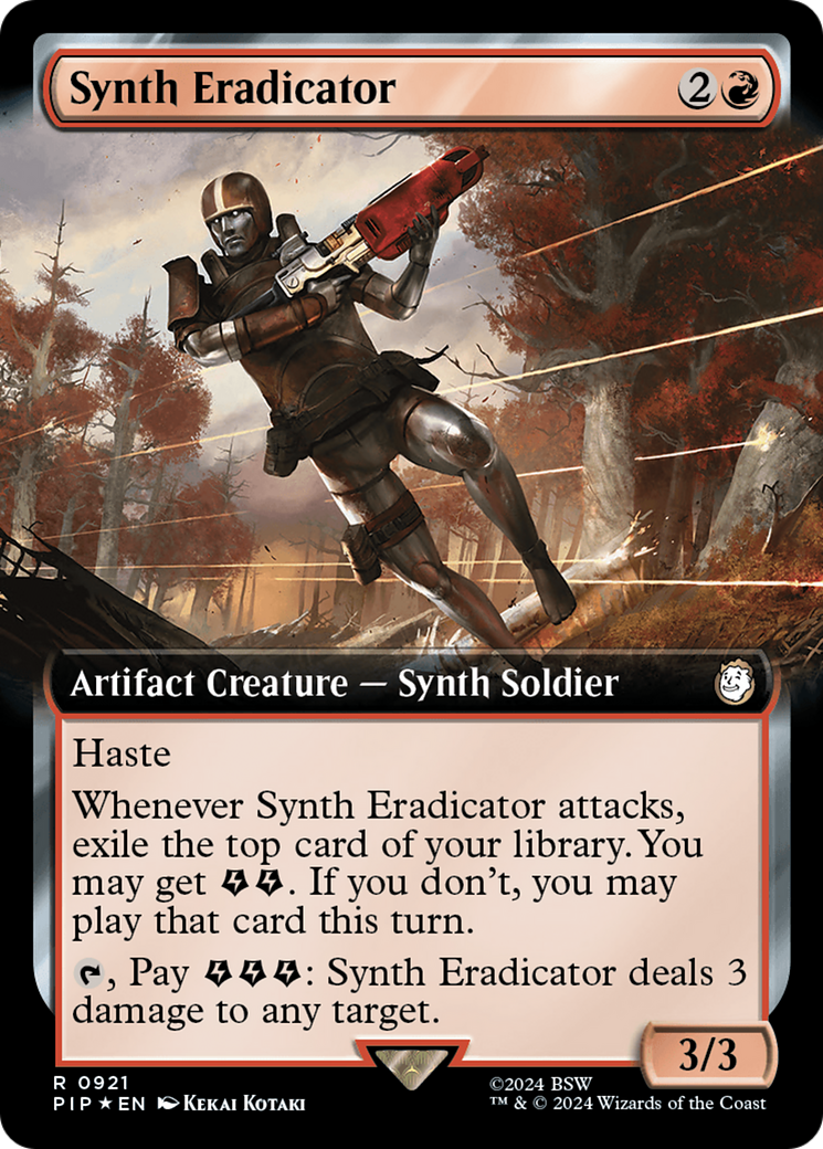 Synth Eradicator (Extended Art) (Surge Foil) [Fallout] | Tabernacle Games