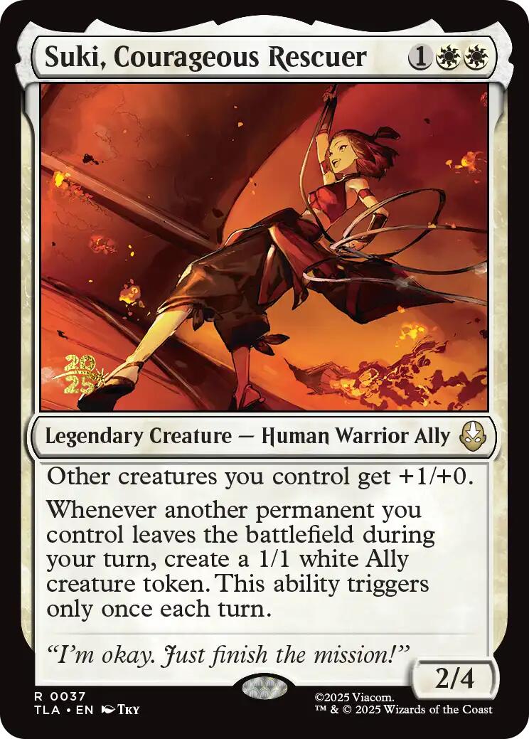 Suki, Courageous Rescuer [Avatar: The Last Airbender Prerelease Cards] | Tabernacle Games