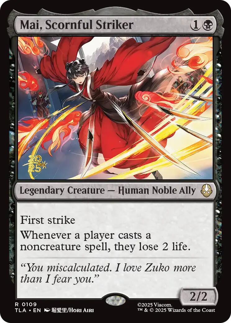 Mai, Scornful Striker [Avatar: The Last Airbender Prerelease Cards] | Tabernacle Games