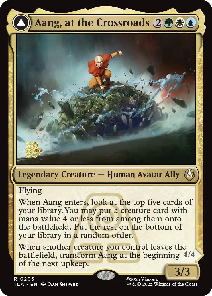 Aang, at the Crossroads [Avatar: The Last Airbender Prerelease Cards] | Tabernacle Games