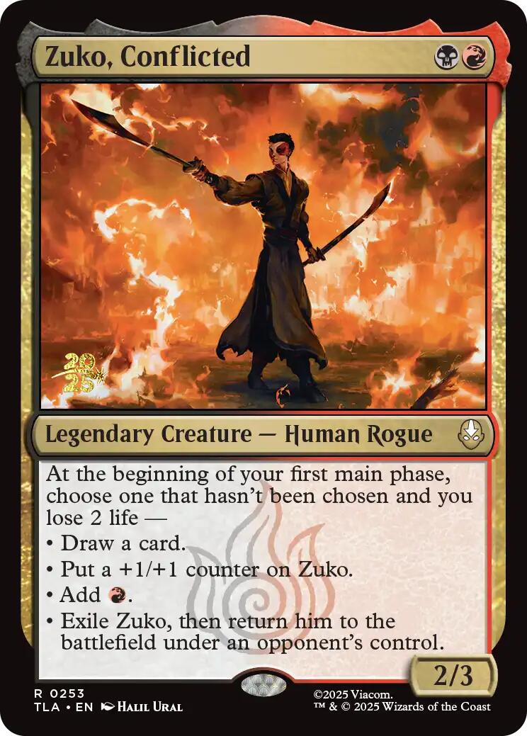 Zuko, Conflicted [Avatar: The Last Airbender Prerelease Cards] | Tabernacle Games