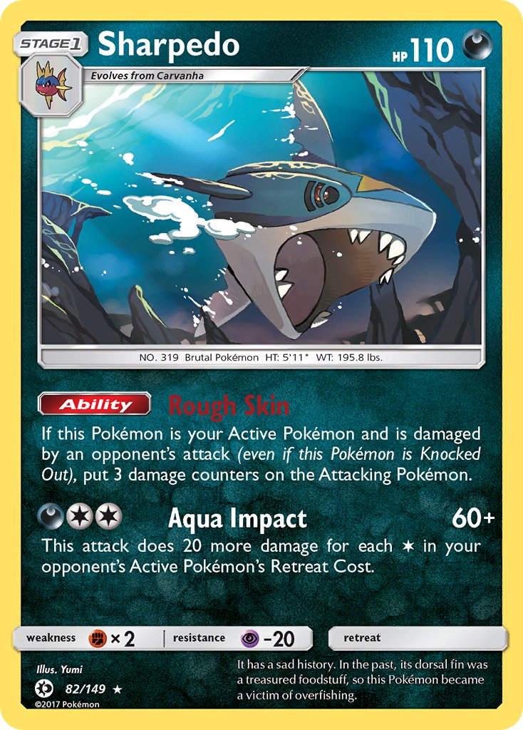 Sharpedo (82/149) (Cosmos Holo) (Blister Exclusive) [Sun & Moon: Base Set] | Tabernacle Games