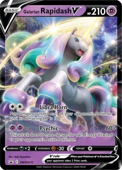 Galarian Rapidash V (SWSH111) (Jumbo Card) [Sword & Shield: Black Star Promos] | Tabernacle Games
