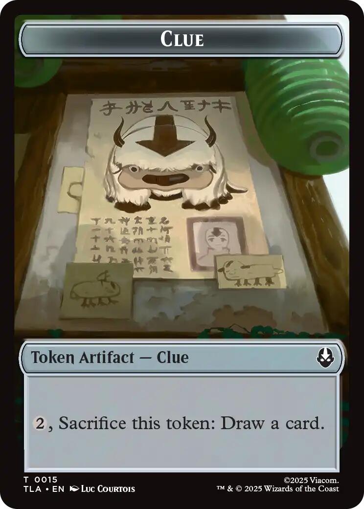 Ally (0004) // Clue (0015) Double-Sided Token [Avatar: The Last Airbender Tokens] | Tabernacle Games
