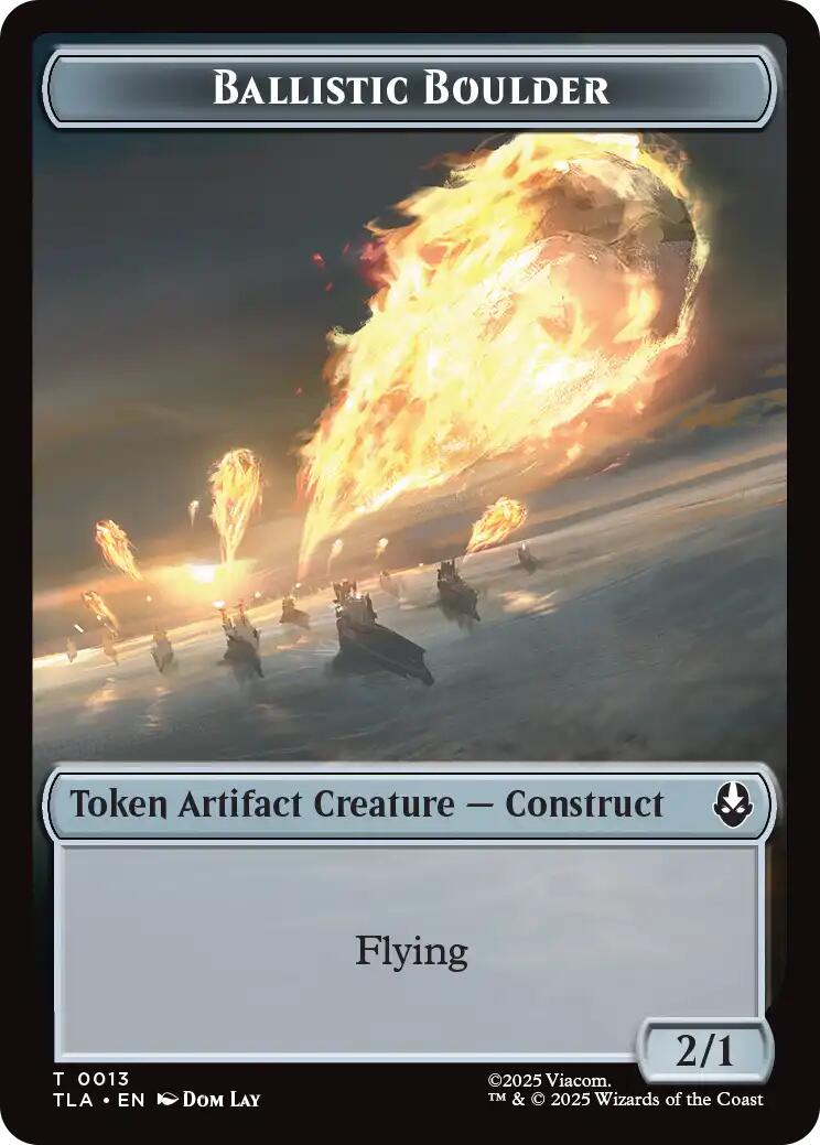 Ballistic Boulder // Soldier (0011) Double-Sided Token [Avatar: The Last Airbender Tokens] | Tabernacle Games
