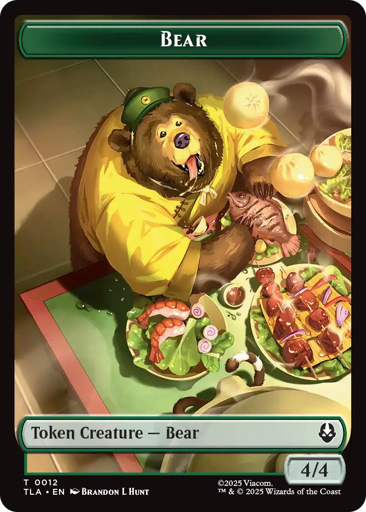 Bear // Food (0020) Double-Sided Token [Avatar: The Last Airbender Tokens] | Tabernacle Games