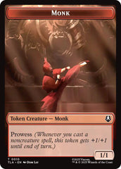 Monk // Clue (0017) Double-Sided Token [Avatar: The Last Airbender Tokens] | Tabernacle Games