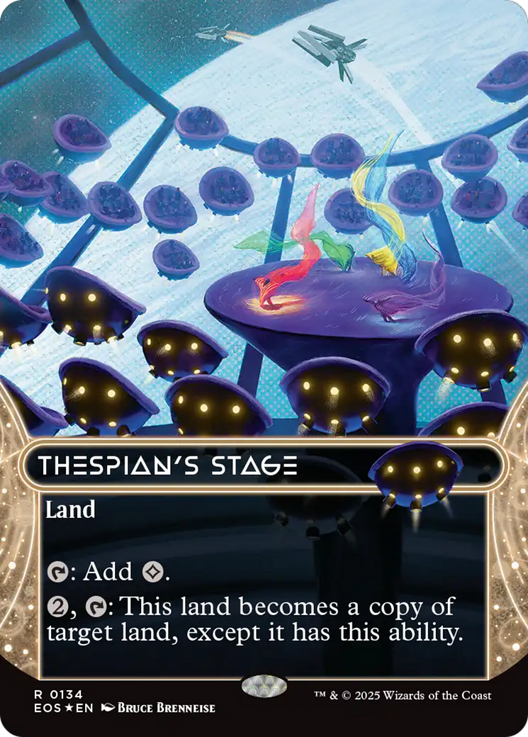 Thespian's Stage (0134) (Borderless) (Galaxy Foil) [Edge of Eternities: Stellar Sights] | Tabernacle Games