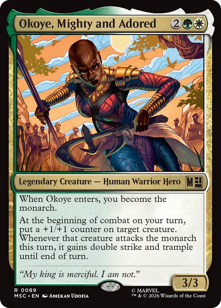 Okoye, Mighty and Adored (Surge Foil) [Marvel Super Heroes Commander] | Tabernacle Games