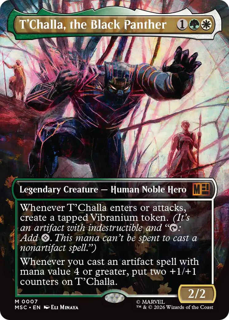 T'Challa, the Black Panther (Borderless) [Marvel Super Heroes Commander] | Tabernacle Games