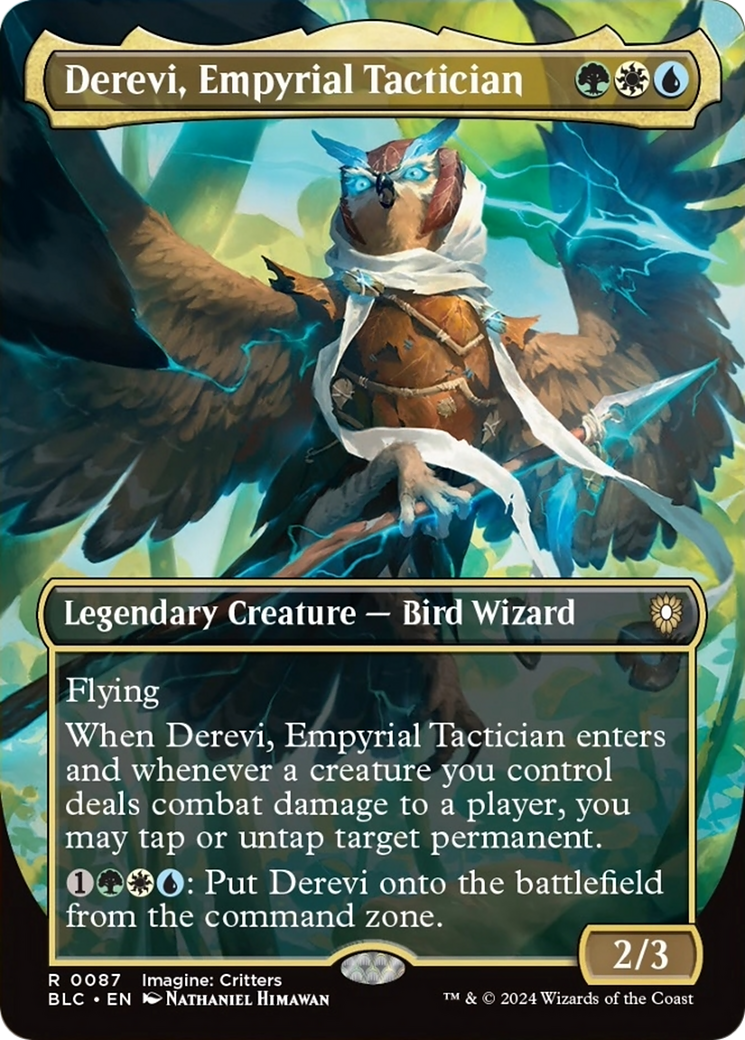 Derevi, Empyrial Tactician (Borderless) [Bloomburrow Commander] | Tabernacle Games