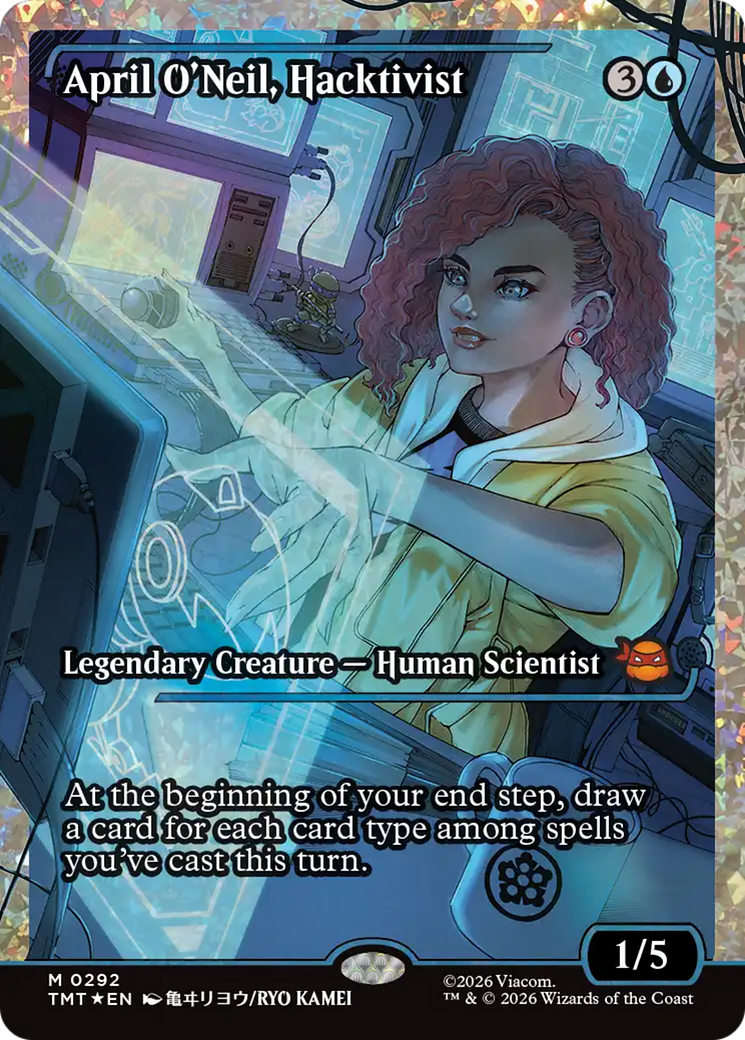 April O'Neil, Hacktivist (0292) (Showcase) (Fracture Foil) [Teenage Mutant Ninja Turtles] | Tabernacle Games