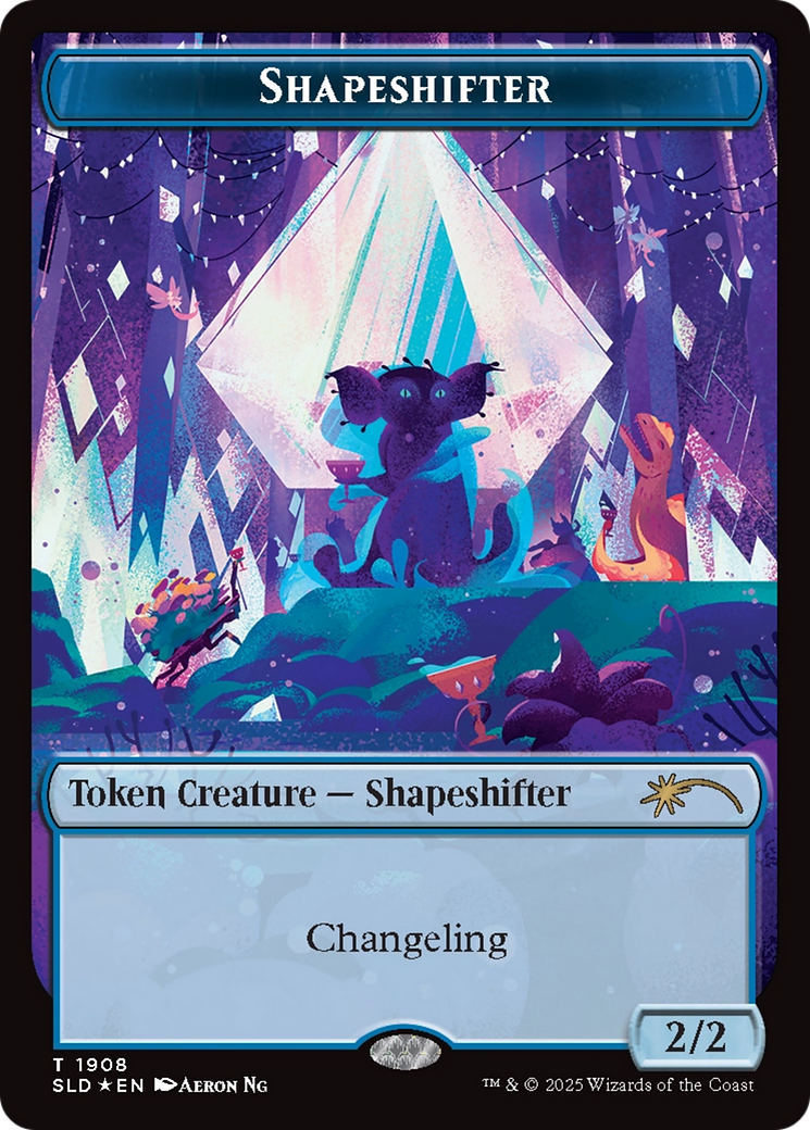 Shapeshifter Token (1908) (Double Rainbow Foil) [Secret Lair Drop Series] | Tabernacle Games