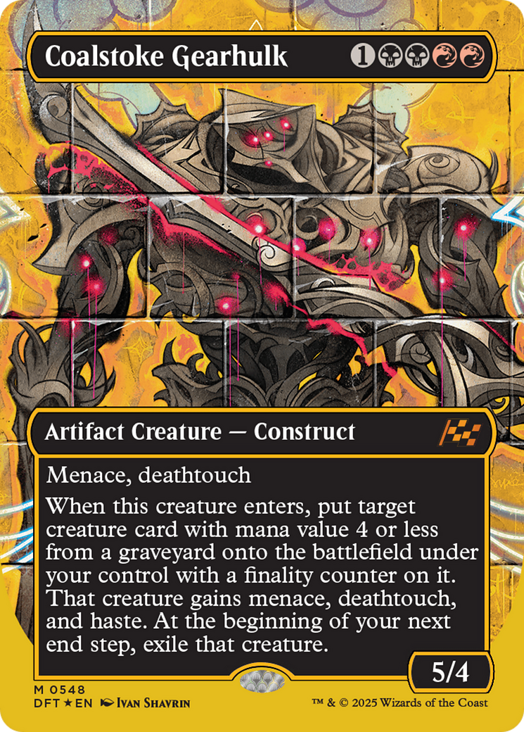 Coalstoke Gearhulk (Borderless) (First-Place Foil) [Aetherdrift] | Tabernacle Games