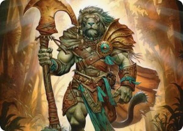 Ajani, Outland Chaperone Art Card [Lorwyn Eclipsed Art Series] | Tabernacle Games
