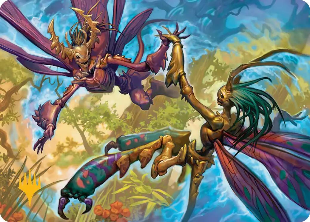Illusion Spinners Art Card (Gold-Stamped Planeswalker Symbol) [Lorwyn Eclipsed Art Series] | Tabernacle Games