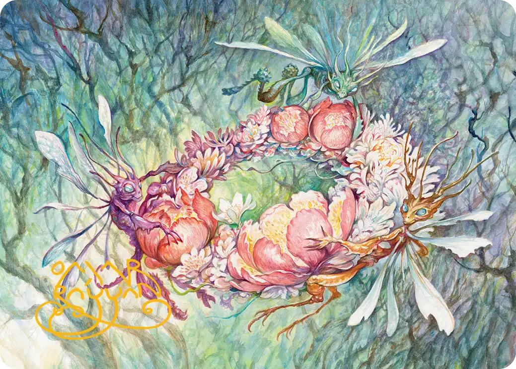 Grave Venerations Art Card (Gold-Stamped Signature) [Lorwyn Eclipsed Art Series] | Tabernacle Games