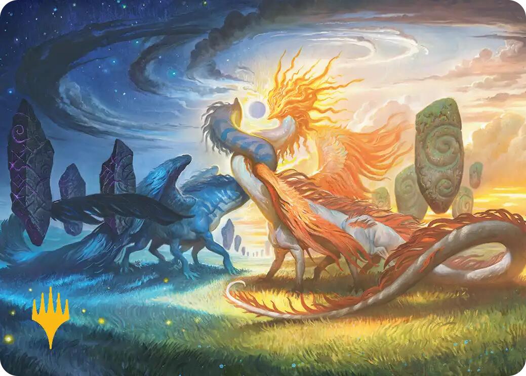 Celestial Reunion Art Card (19/54) (Gold-Stamped Planeswalker Symbol) [Lorwyn Eclipsed Art Series] | Tabernacle Games