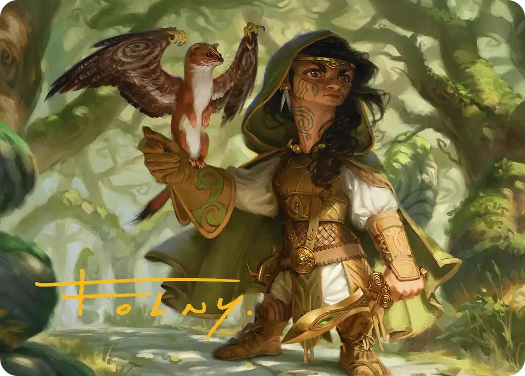 Crossroads Watcher Art Card (Gold-Stamped Signature) [Lorwyn Eclipsed Art Series] | Tabernacle Games