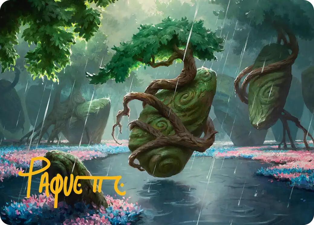 Rain-Slicked Copse Art Card (Gold-Stamped Signature) [Lorwyn Eclipsed Art Series] | Tabernacle Games