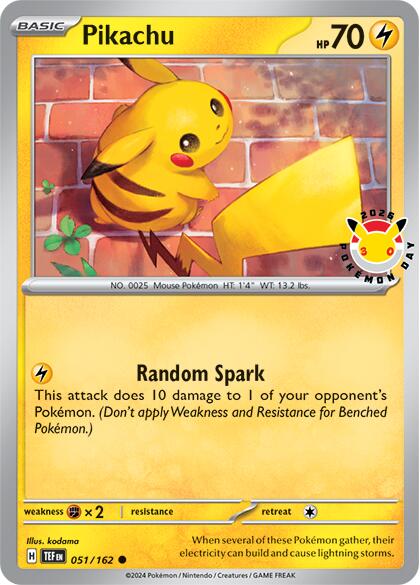 Pikachu (051/162) (Pokemon Day 2026) [Miscellaneous Cards] | Tabernacle Games