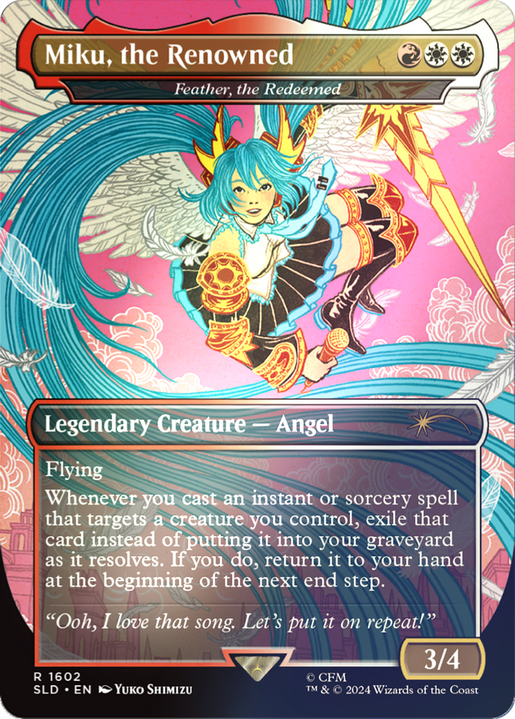 Miku, the Renowned - Feather, the Redeemed (Rainbow Foil) [Secret Lair Drop Series] | Tabernacle Games