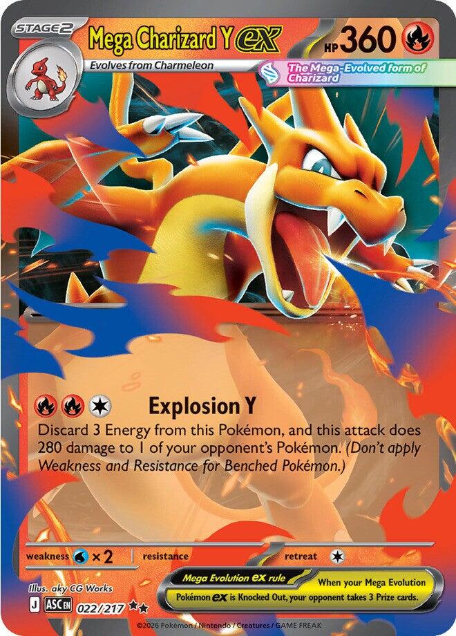 Mega Charizard Y ex (022/217) [Mega Evolution: Ascended Heroes] | Tabernacle Games