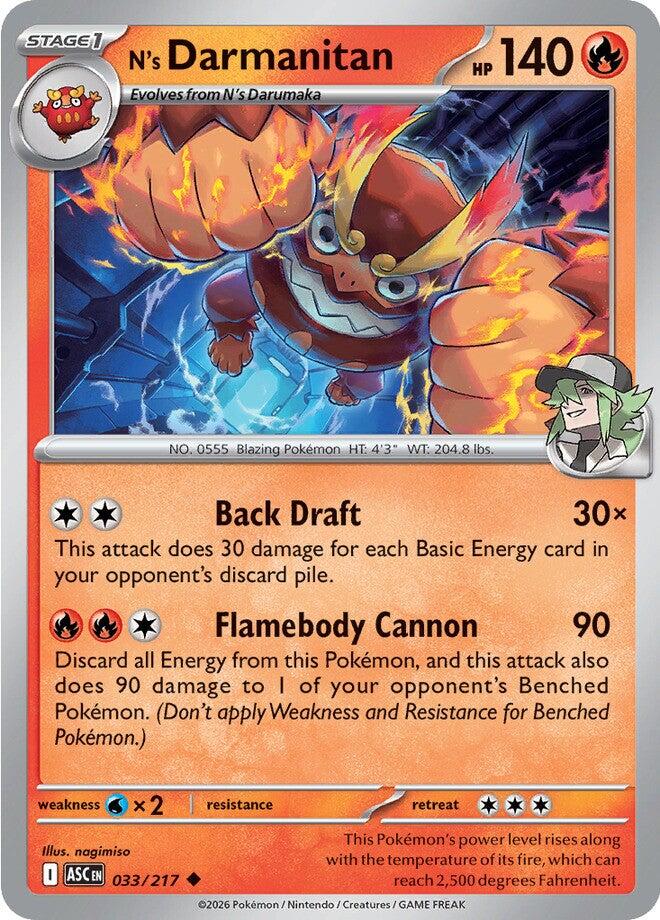 N's Darmanitan (033/217) [Mega Evolution: Ascended Heroes] | Tabernacle Games