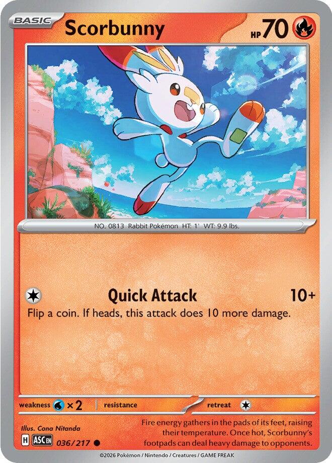 Scorbunny (036/217) [Mega Evolution: Ascended Heroes] | Tabernacle Games