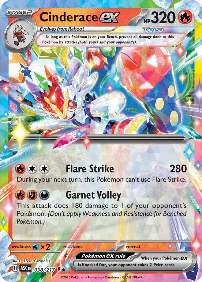 Cinderace ex (038/217) [Mega Evolution: Ascended Heroes] | Tabernacle Games