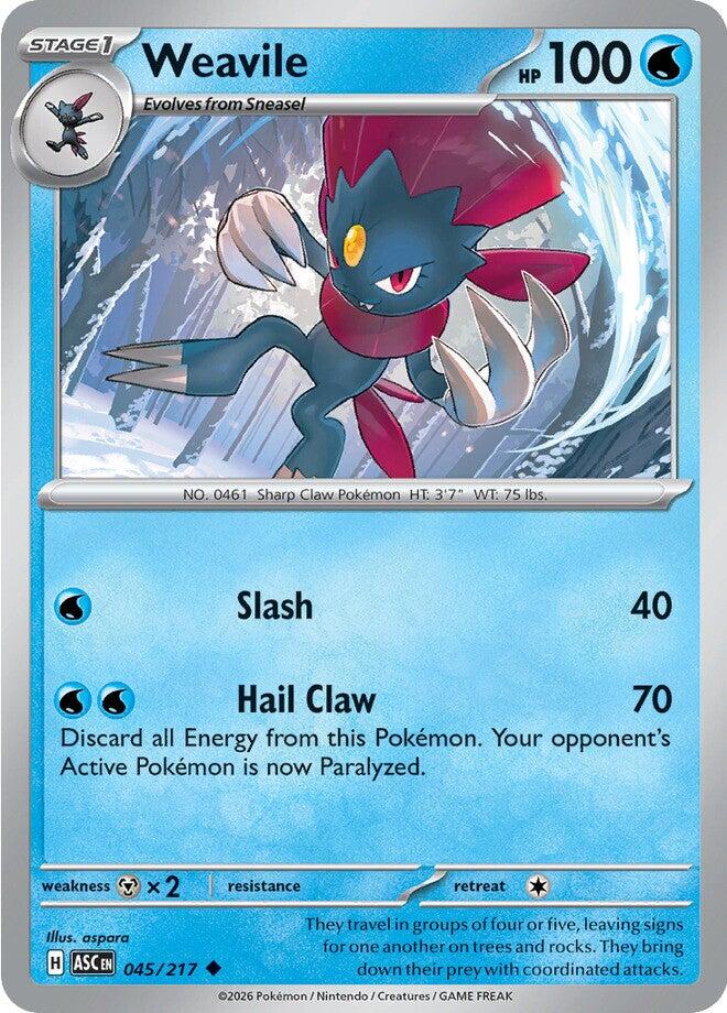 Weavile (045/217) [Mega Evolution: Ascended Heroes] | Tabernacle Games