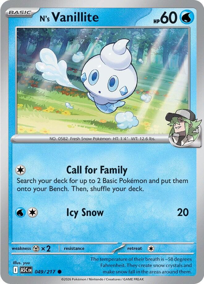 N's Vanillite (049/217) [Mega Evolution: Ascended Heroes] | Tabernacle Games