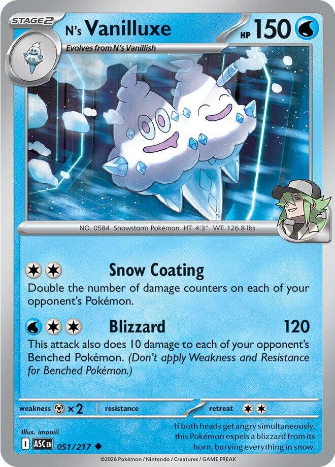 N's Vanilluxe (051/217) [Mega Evolution: Ascended Heroes] | Tabernacle Games
