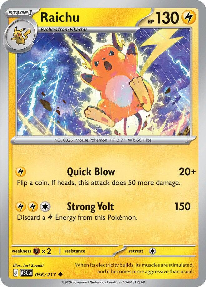 Raichu (056/217) [Mega Evolution: Ascended Heroes] | Tabernacle Games