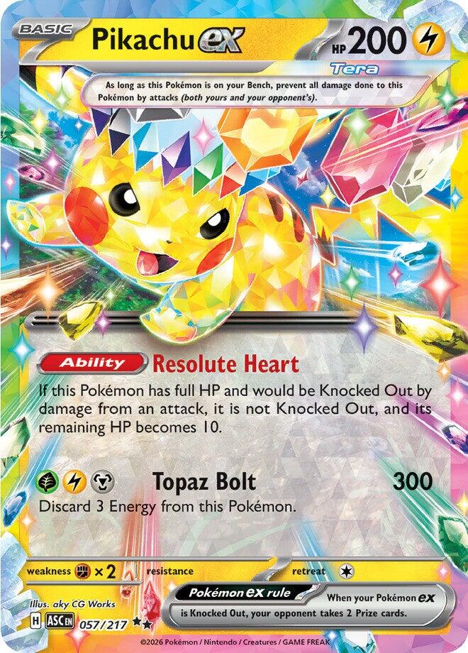 Pikachu ex (057/217) [Mega Evolution: Ascended Heroes] | Tabernacle Games