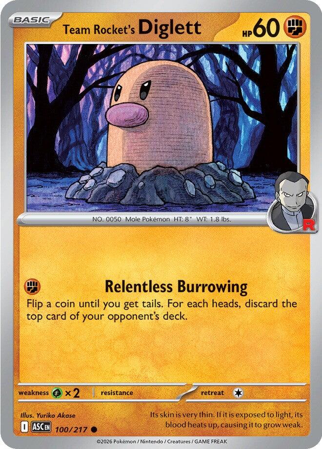 Team Rocket's Diglett (100/217) [Mega Evolution: Ascended Heroes] | Tabernacle Games