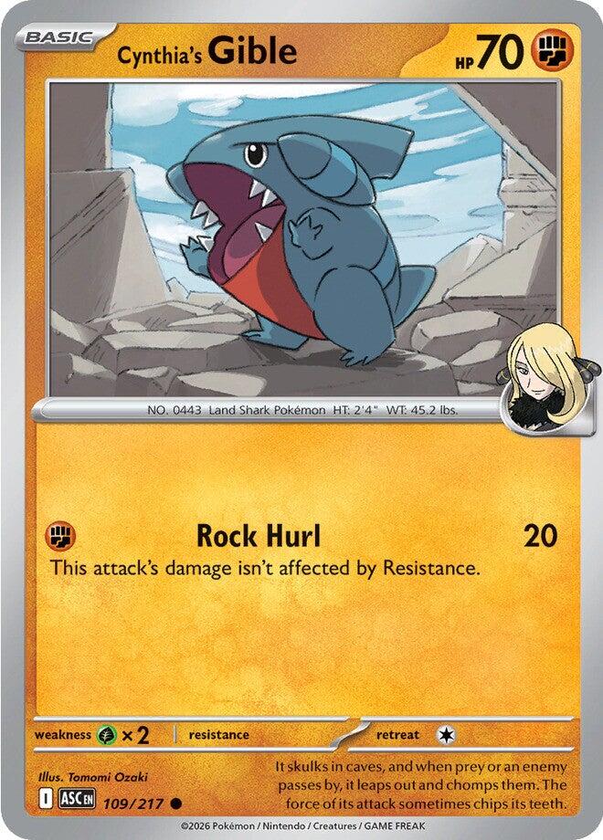 Cynthia's Gible (109/217) [Mega Evolution: Ascended Heroes] | Tabernacle Games