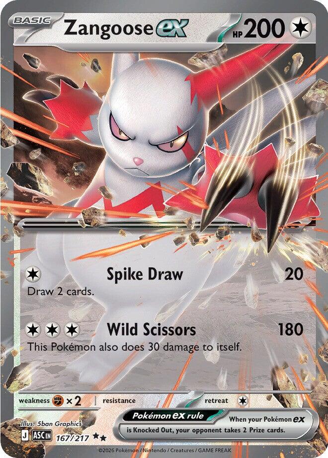 Zangoose ex (167/217) [Mega Evolution: Ascended Heroes] | Tabernacle Games