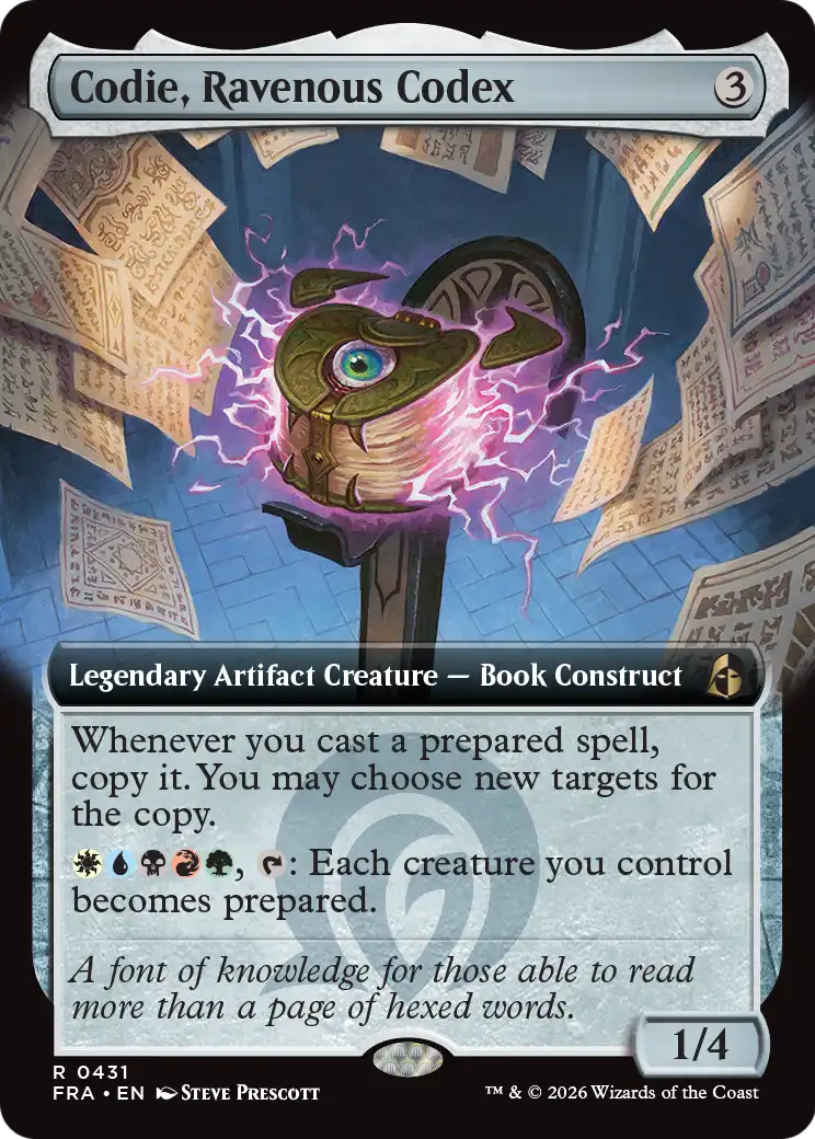 Codie, Ravenous Codex (Extended Art) [Reality Fracture] | Tabernacle Games