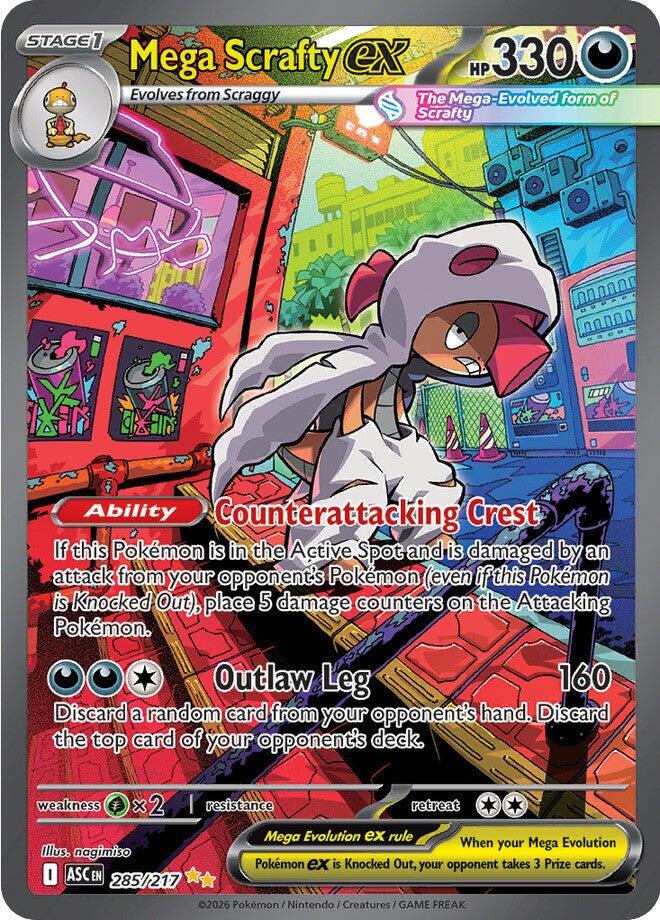 Mega Scrafty ex (285/217) [Mega Evolution: Ascended Heroes] | Tabernacle Games