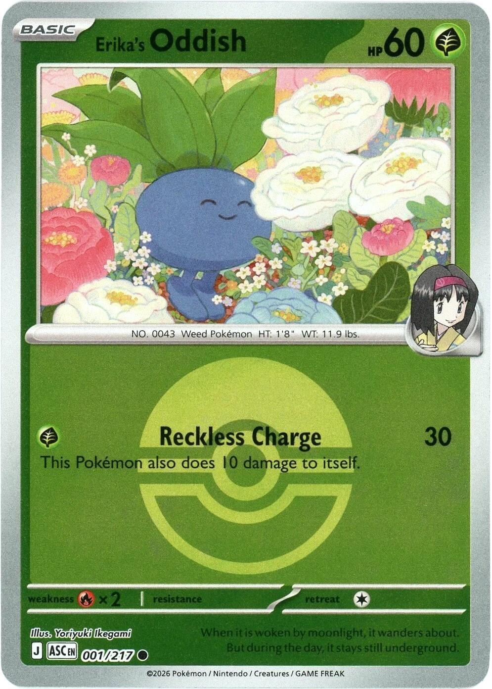 Erika's Oddish (001/217) (Poke Ball) [Mega Evolution: Ascended Heroes] | Tabernacle Games