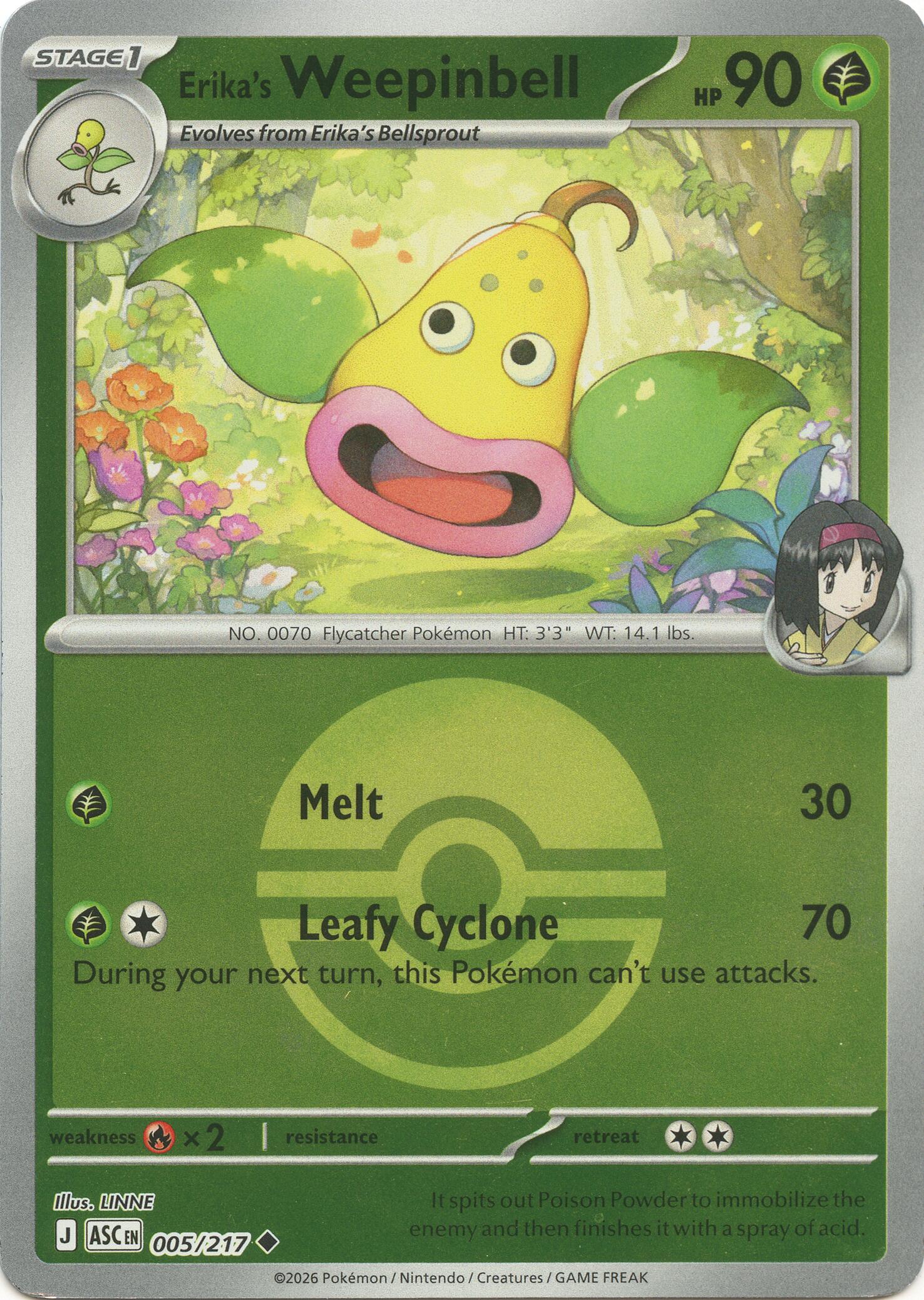 Erika's Weepinbell (005/217) (Poke Ball) [Mega Evolution: Ascended Heroes] | Tabernacle Games