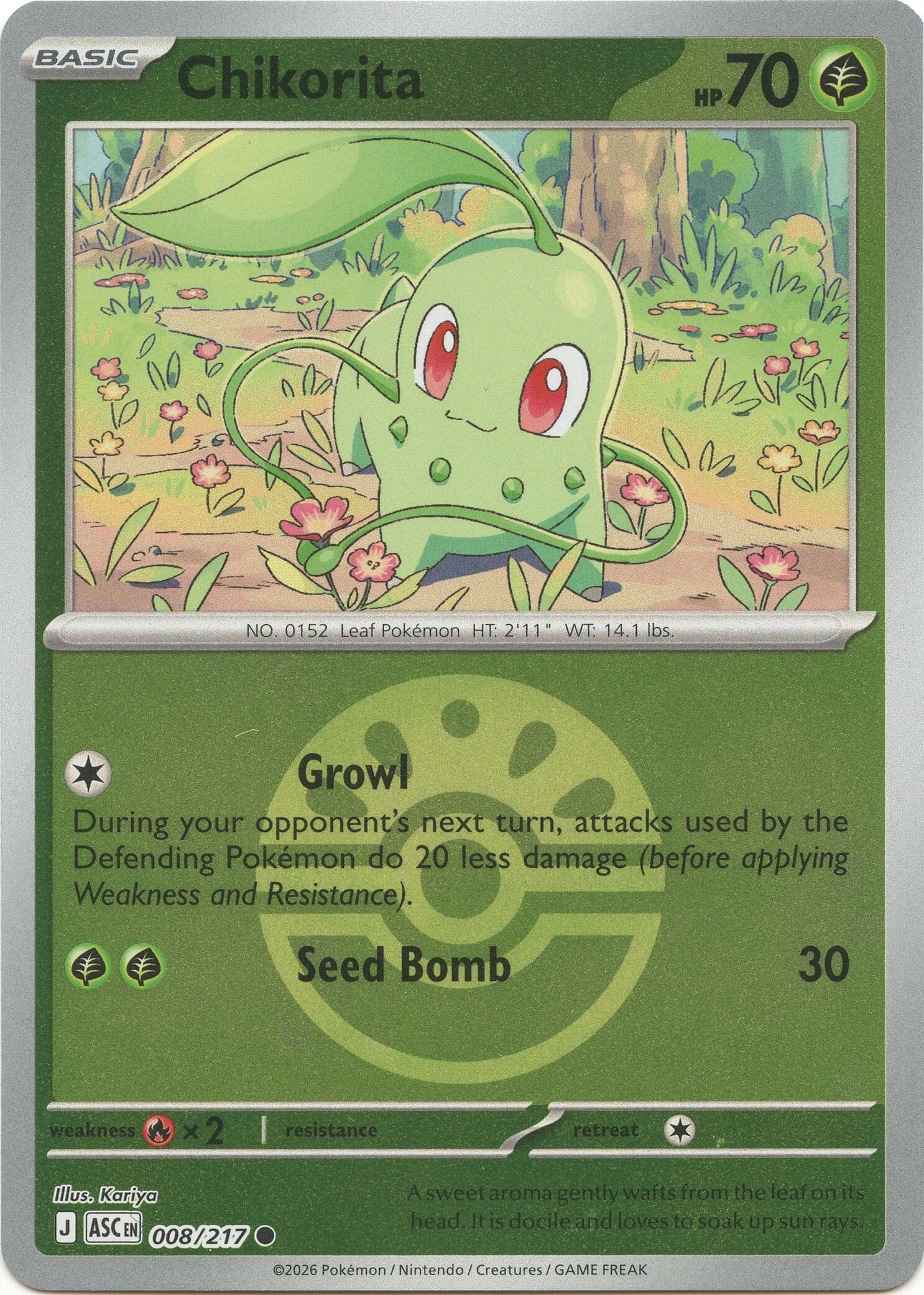 Chikorita (008/217) (Friend Ball) [Mega Evolution: Ascended Heroes] | Tabernacle Games
