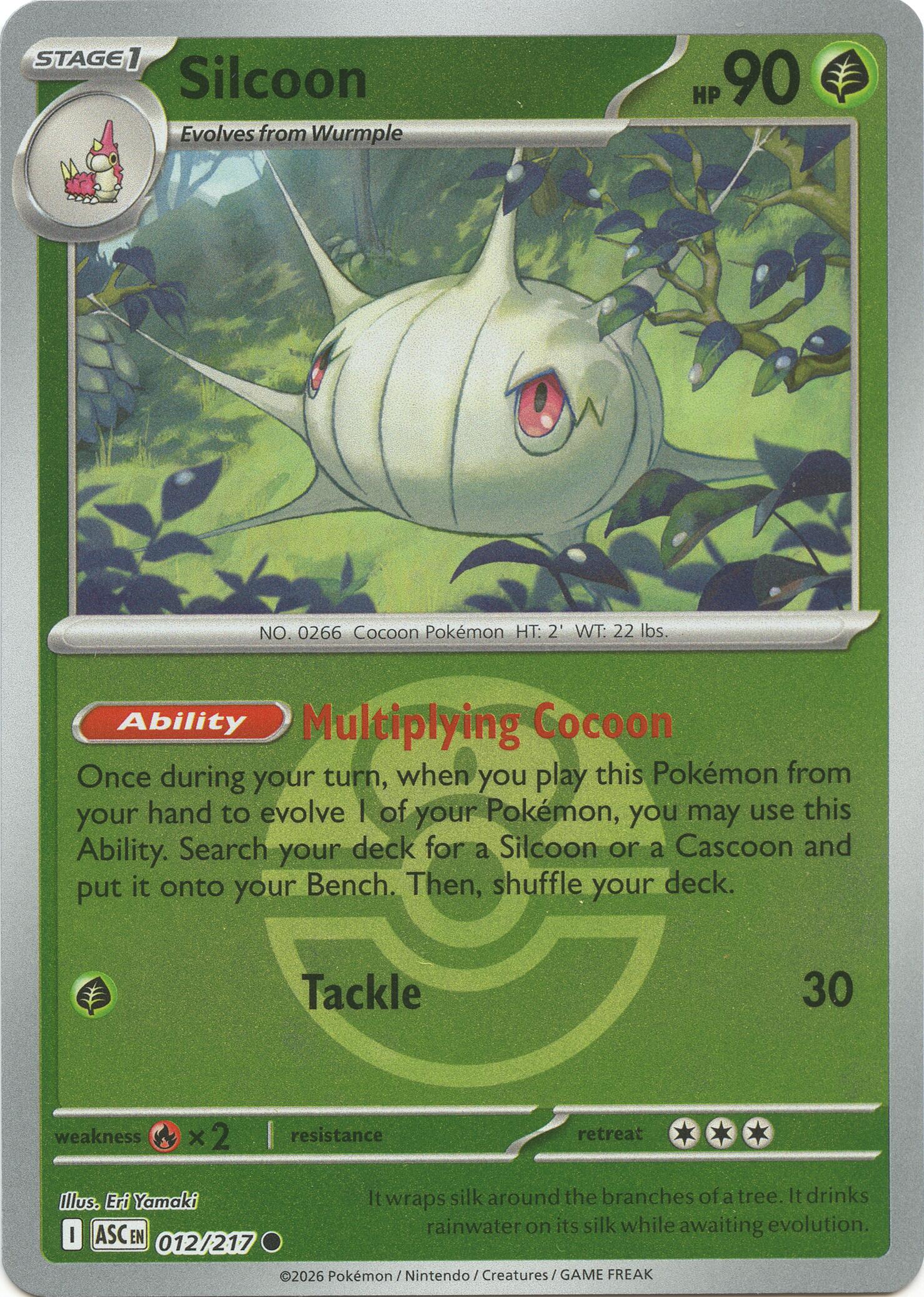 Silcoon (012/217) (Love Ball) [Mega Evolution: Ascended Heroes] | Tabernacle Games