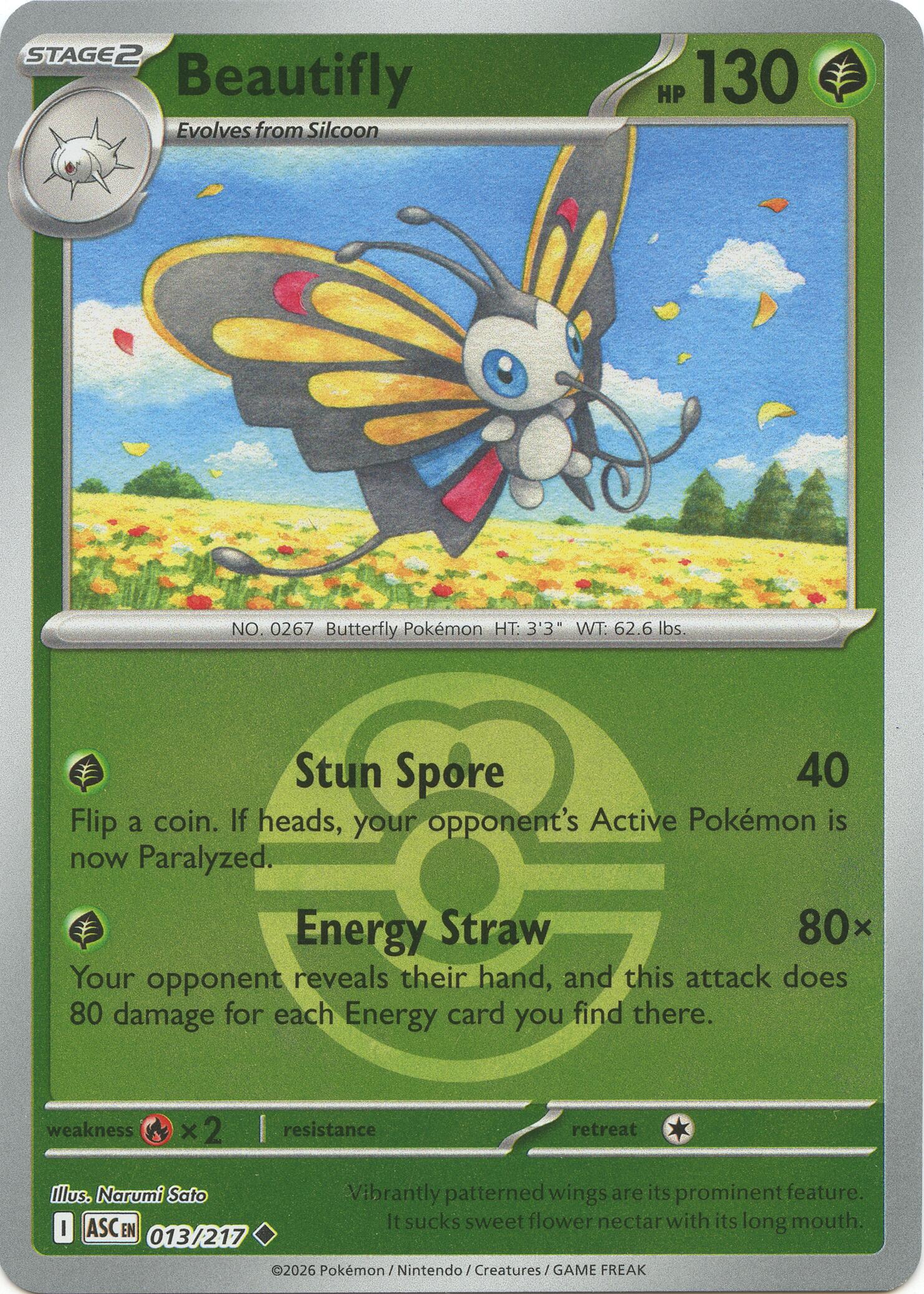 Beautifly (013/217) (Love Ball) [Mega Evolution: Ascended Heroes] | Tabernacle Games