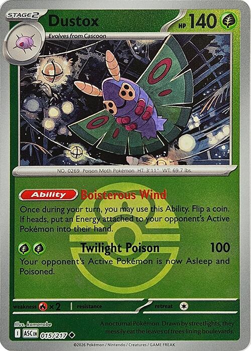 Dustox (015/217) (Love Ball) [Mega Evolution: Ascended Heroes] | Tabernacle Games